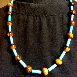 Handcrafted necklace,unisex, genuine stone